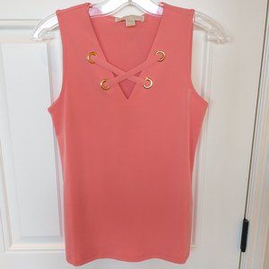 Women's Michael Kors size XS coral spring/summer sleeveless top, new with tags